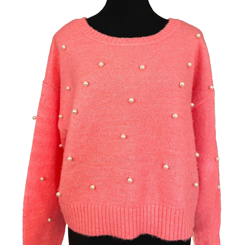 Sweater with Pearl Embellishment